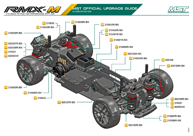 Max Speed Technology-PRODUCTCARS - DRIFT RMX-MRMX-M S PRO W225 / 233